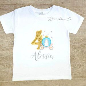 Cinderella Birthday , Cinderella First Birthday , Personalized Cinde,,shirt